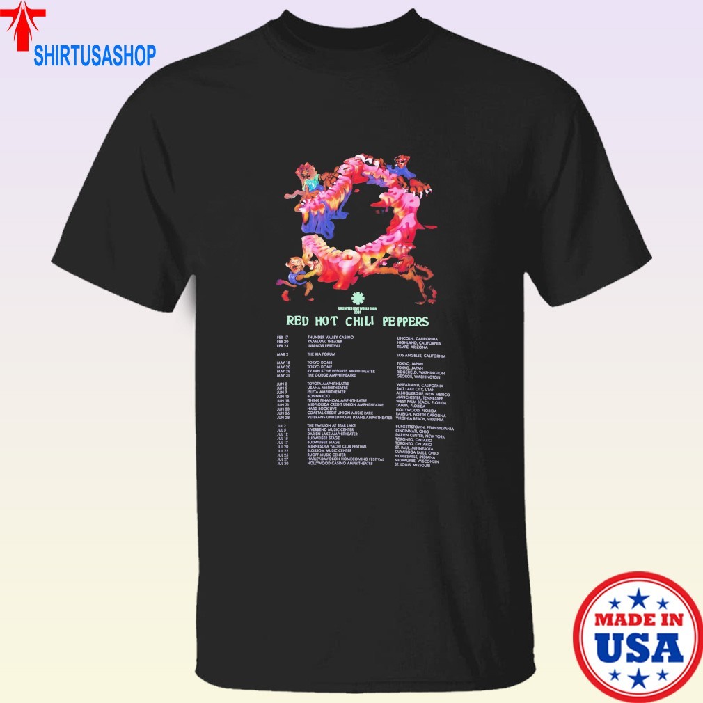 Red Hot Chili Peppers Unlimited Love World Tour 2024 T-shirts